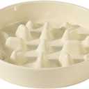 Havniva Ceramic 3.2 Cup Dog Bowl Slow Feeder, 9.5 inch Slow Pet Food Dish for Large Dog, Stop Bloat, Preventing Choking(Single Bowl, Yellow)