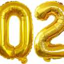 GOER 2026 Foil Number Balloons for 2026 New Year Eve Festival Party Supplies Graduation Decorations (Gold,16 Inch)