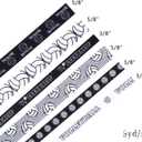 LaRibbons Volleyball Ribbon Set 6 Rolls 30 Yards Total Black White Grosgrain Volleyball Themed Printed Ribbons for Hair Bows, Gift Wrapping, Team Party Decorations, DIY Sewing Supplies