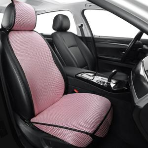 Auto Newer Car Seat Cover,Breathable Front Car Seat Cushion,Comfortable Car Seat Protector,Anti-Slip and Full Wrap Driver Car Seat Protector with Storage Pocket,Universal All Seasons(Black,1PCS)