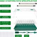 Adawook Seed Starter Trays with Grow Lights, Color Change Grow Lights for Seed Starting Kit, 3 Timming Set, Indoor Plant Growing Kit for Gardeners, Germination Trays Kits, Gardening Gifts (60 Cells)