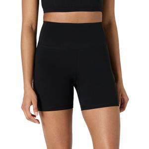 Amazon Essentials Women's Active FormFlex Buttery Soft High Waist 5" Yoga Biker Shorts (Black, Small)
