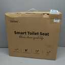 KERDE 08A Electric Bidet Toilet Seat,Remote Control,Warm Water Cleansing, Heated Seat,Adjustable Temperature Settings, Moving Nozzle Massage,White,Night Light,Bidets for Existing Toilets.Square