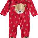 6 x One opening Newborn Baby Boy Girl Zipper Footies Pajamas Pjs Ribbed Solid Long Sleeve Romper Jumpsuits Footed Sleep and Play, Size 60