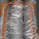 Foldable Plastic Bathroom Storage Basket with handles Lightweight, Durable, Ideal for Dorms, Bathrooms, Cleaning, Kitchen Storage, Camping, Waterproof and Easy to Clean (Orange, 1 Pack)