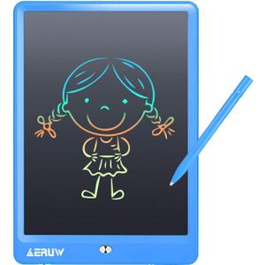 LCD Writing Tablet Colorful 10 Inch Electronic Graphics Doodle Board eWriter Drawing Pad with Memory Lock Kids & Adults Home School Office Handwriting Tablet Gifts(Blue)