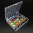 2 x 25Pcs Bobbins and Sewing Thread with Case for Singer Brother Babylock Janome Elna,Assorted Colors Pre-Wound Bobbins Set for DIYers