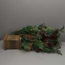 Jin&Bao 4FT Potted Christmas Tree with 100 Lights, 2 Pack Artificial Xmax Tree Timer Function with Long Pine Cones & Red Berries, 3AA Battery Operated Christmas Decorations for Outdoor, Porch