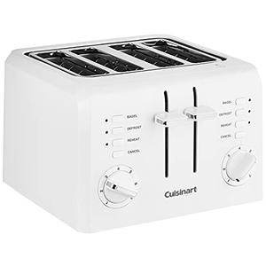 Cuisinart CPT-142P1 4-Slice Compact Plastic Toaster, White
