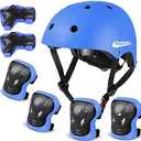 Adjustable Helmet for Ages 5-16 Kids Toddler Boys Girls Youth,Protective Gear with Elbow Knee Wrist Pads for Multi-Sports Skateboarding Bike Riding Scooter Inline skatings Longboard Roller Skate, S