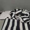 Black and White Striped Suit Adult Halloween Costume Jacket Pants Tie Shirt Horror Movie Outfit L