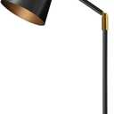 Anxingtools LED Desk Lamp with Dual USB Charging Ports, 100% Metal, 270 Swivel Arms, Soft White Light (3000K), Bedside Reading Lamp, Home Office Lamp (Black)