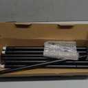 TONIAL Curtain Rod 32 to 86 Inch(2.6-7.2ft), Telescoping Splicing Drapery Rods for Windows 54 to 82 Inch(4.5-6.8ft), Decorative 3/4 Single Rod with Small Cap Finial, Black