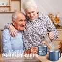 2 x Grandpa Gifts for Fathers Day - Funny Birthday Christmas Gifts for Grandfather from Granddaughter Grandson - 16 Oz Tumbler Mug Dark Blue