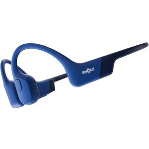 SHOKZ OpenRun, Bone Conduction Headphones,Open-Ear Bluetooth Wireless Sport Headphones for Running & Workout,Sweat Resistant, Long 8H Playtime,Mic,Hair Band-Standard-Blue