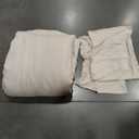 Bedsure Queen Comforter Set, Cream Soft Prewashed Bedding for All Seasons, 3 Pieces GentleSoft™ Bed Set, 1 Lightweight Comforter (90"x90") and 2 Pillowcases (20"x26")