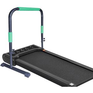 Handle Bar for Walking Pad Compatible with Walking Pad 23" Wide, Adjustable Handrail Height (31.5-43in), Heavy-Duty Steel Frame w/Non-Slip Base (Green Black)