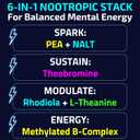 4 x Rhodiola Rosea NALT N-Acetyl-L-Tyrosine Methylated Vitamin B Complex L-Theanine Gummies w P5P B6 5-MTHF B9 Folate Methyl B12 Methylcobalamin B3 Niacinamide, Supplement Powder Capsule Pill Supplements