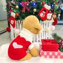 Topbuti Pet Dog Knitted Sweaters Knitwear Turtleneck Pajamas Soft Winter Warm Puppy Valentine Clothing Christmas Clothes Heart Doggie Apparel for Cats Dogs (S)