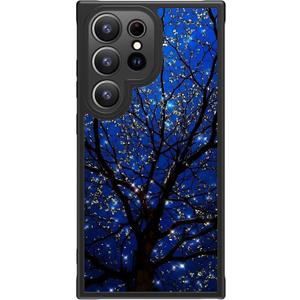 FUNMIKO Cute Phone Case for Samsung Galaxy S25 Ultra - Wireless Charging - Trendy Wildflower Design for Women Girls, Non-Slip Translucent Matte Hard Cover with Shockproof Corners - Dreamy Wishing Tree