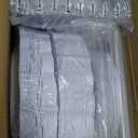 U-QE 100 Pieces White Disposable Plates - Premium Hard Plastic Plates for Wedding and Party Use Including 50 Dinner 10.25 '' & 50 Dessert 7.5 '' Plates