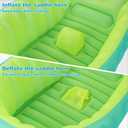 Inflatable Baby Bathtub, Boysea Toddler Bath Tub with Anti-Sliding Saddle Horn Helps Infants to Toddler Tub, Portable Travel Shower Basin with Air Pump, Back Support (Green)