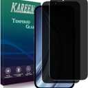 KAREEN 2 Pack Privacy Screen Protector for iPhone 13 Pro Max/iPhone 14 Plus 6.7-inch Anti-Spy Private Tempered Glass Film, 9H Hardness, Easy to Install, Bubble Free, Case Friendly (Black)