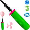 Balloon Pump Hand Held  Two Way Dual Action Inflator Air Pump for Balloons (Green)