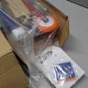 NERF Kick Scooter for Kids, Dual Barrel Blaster Fires Up to 40 Feet, Supports Up to 150lbs, Rear Brake, Sturdy Steel Frame, Wide Surface Textured Molded Deck, Outdoor Activities for Boys/Girls