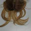 YKHJH Hair Topper,360° 3D Hair Toppers for Women with Thinning,7"X 8" Large Base 22 Inch Long Layered Synthetic Hair with Bangs for Daily Use (Ombre Blonde with Dark Root)