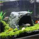 Reptile Rock Hide Cave - World 9.99 Mall Reptile Rock Hide Habitat Decoration|Natural,Non-Toxic, Made of Resin | Hideout for Small Lizards, Turtles, Reptiles, Amphibians,Fish