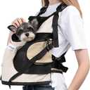 Dog Carriers for Small Dogs,Dog Backpack with 2 Pocket for Travel,Comfortable Dog Front Carrier Suitable for Dogs 8-18 pounds Machine Washable (Beige), 14.2"L x 13.8"W x 7.9"H