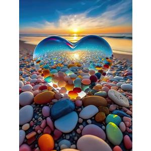 Jigsaw Puzzles for Adults 1000 Pieces, Love Pebbles Beach Puzzle, Impossible Difficult Hard Fun 1000 Piece Jigsaw Puzzles for Adults