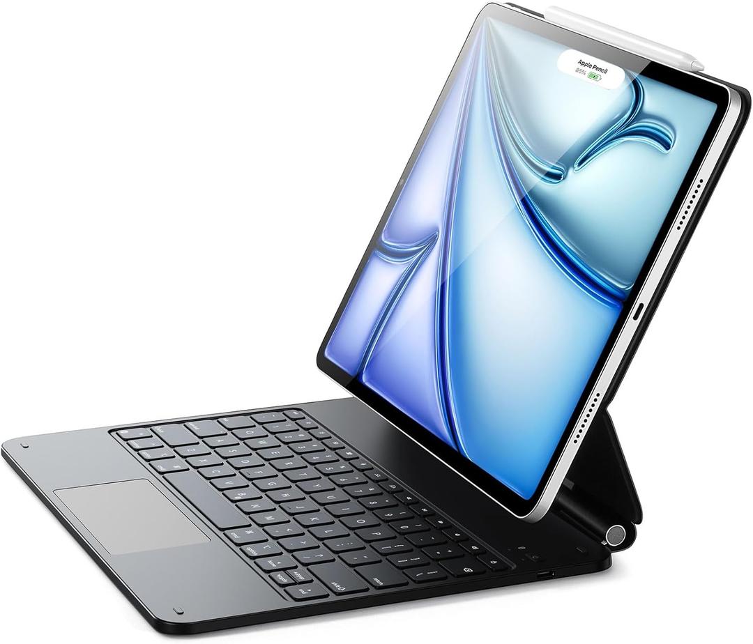 ESR for iPad Air 13 Inch Case Keyboard M4/M3/M2 (2026/2025/2024) & iPad Pro 12.9 inch (6th/5th/5th/3rd) Magic Keyboard, Easy-Set Floating Cantilever Stand, Precision Multi-Touch Trackpad, Black