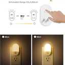 L LOHAS LED Motion Sensor Night Light, 2Pack, Motion Activated Night Light, Night Lights Plug into Wall Motion Sensor, 3000K Warm White, Adjustable Brightness 30/ 60LM, for Kids Adults Bathroom Bedroom