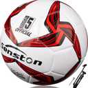 Senston Soccer Ball Size 5 with Pump - Official Match Football Soccer Ball for Adults (red)
