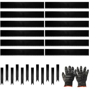 12 Pack Galvanized Steel Landscape Lawn Edging, 40" X 6" Metal Landscape Edging Border with 12 Clips, Metal Garden Edging Border, Metal Edging for Landscaping, Garden, Yard, Pathway(40Ft Total)