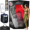 LifePro Revivify Deluxe Sauna with Red Light Therapy  Full Body Steam Room with 2.6L Steamer, Adjustable Heat Levels & Essential Oils  Easy-to-Use Portable Infrared Sauna for Home