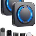 Smart Wireless Doorbell Chime for Ring, Blink, Google Nest - 2-Pack, 99+ Expandable, Works with Alexa,No Wiring/Subscription,No Range Limits,58 Chimes,5 Volume, Easy to Setup, Ideal for Large Homes
