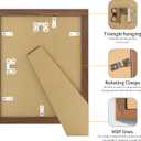 YESKAY 8x10 Picture Frame 3 Pack,Brown Wooden Frame with Tempered Glass,Display Pictures 5x7 with Mat or 8 x 10 Without Mat,8 by 10 Photo Frame for Wall or Tabletop