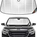 Pigenius Windshield Sun Shade for GMC Terrain 2018-2024. Reflective Aluminum Film Front Window Sunshade