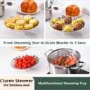 Steamer Basket for Cooking 304 Stainless Steel Entirely Thickened,Collapsible Steamer Insert for Pots, Fits Instant Pot/Skillets (5.5'' To 9.5'')