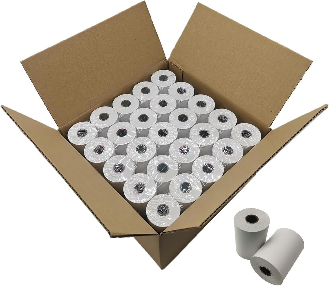 (50 Rolls) 2 1/4 x 50 Thermal Paper Rolls, BPA Free Thermal Receipt Paper Rolls, 2.25 inch Width and 50 ft Longth Per Thermal Paper Receipt Roll