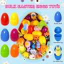 TOAPER 300PCS Prefilled Easter Eggs with Toys, Easter Basket Stuffers, Easter Party Favors, Easter Egg Hunt Prizes, Bulk Plastic Easter Eggs Gifts for Kids Classroom