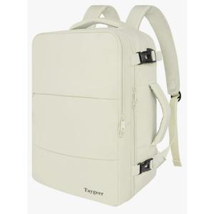 Taygeer Travel Backpack for Women, Carry On Backpack with USB Charging Port & Shoe Pouch, TSA 15.6" Laptop Back Pack Flight Approved, College Gym Bag Casual Daypack for Weekender Business Hiking,Beige