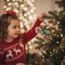 Dachshund Tan Brown Hugging Candy Cane Dachshund Gifts for Women 2D Flat Acrylic Ornament - Christmas Tree Decoration, Gifts for Dog Lovers 2025