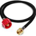 Gas One 4 ft Propane Hose 1lb to 20lb Adapter Hose - 16.4 oz to 20 lb Propane Tank QCC1/ Type 1 - Allows 5+lb Propane Tanks, Black