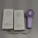 3 Pcs Mini Portable Fan Handheld Battery Operated Portable Small Personal Fans for Summer Travel Beach Indoor Outdoor Cooling Gift (Pink,Blue,Purple)