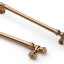 Asidrama 10 Pack 6.3 Inch(160mm) Champagne Bronze Kitchen Cabinet Handles, Cabinet Pulls Kitchen Cabinet Hardware for Cupboard Drawer Pulls