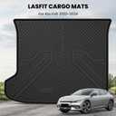 LASFIT Cargo Mat for Kia EV6 2024 2023 2022, All Weather TPE Custom Fit Easy Clean Car Trunk Mat for Kia EV6 2022-2024 Cargo Liner, Black